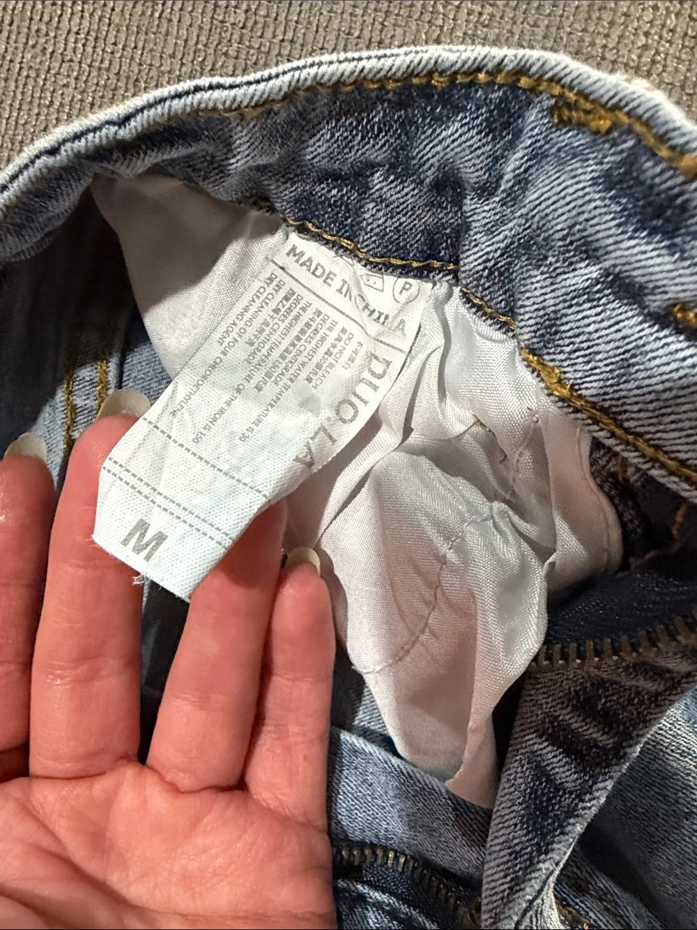 Light Blue Washed Denim Shorts